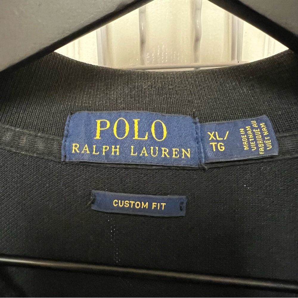 Polo by Ralph Lauren Black Polo Shirt with Red Logo - Picture 5 of 11